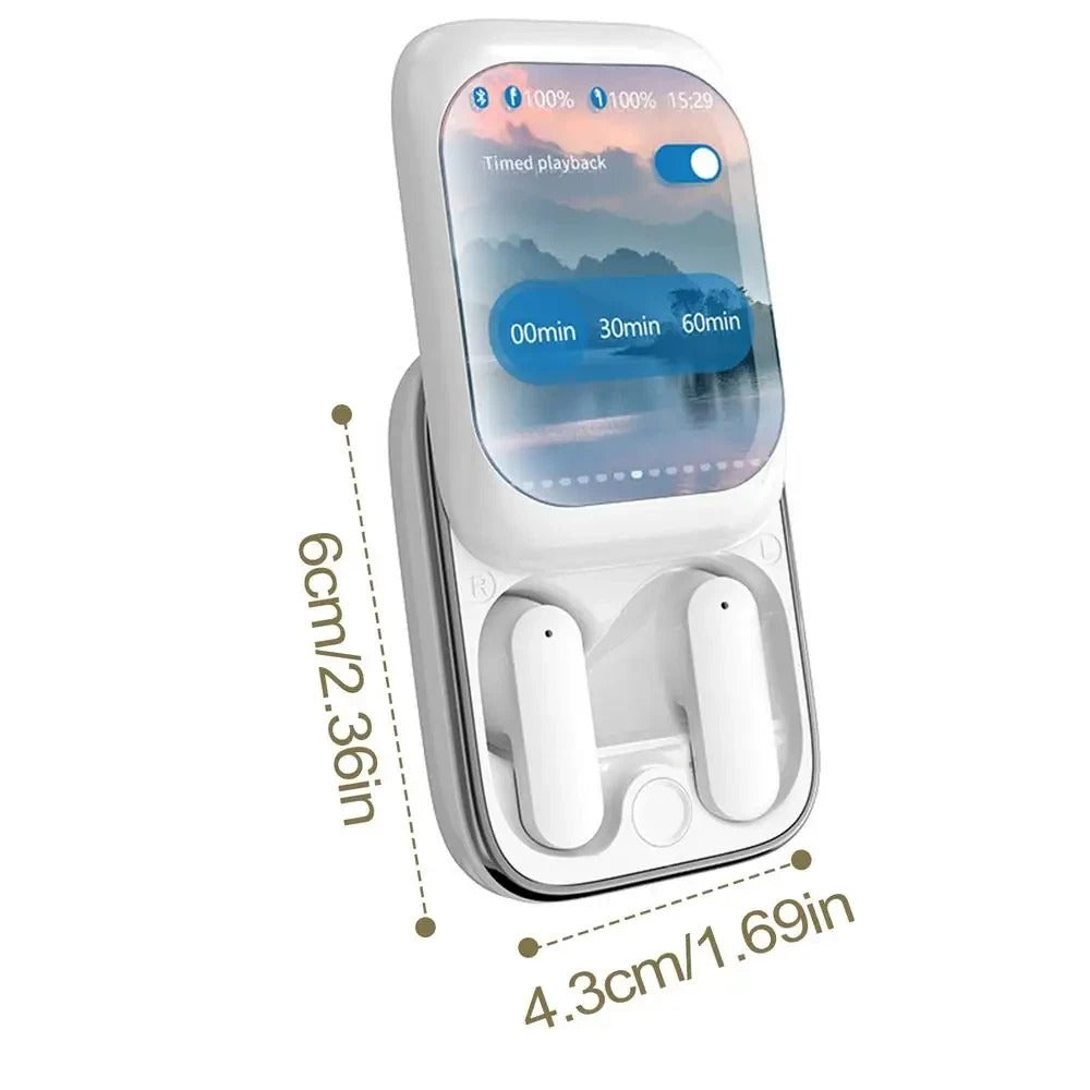 Bluetooth Earbuds – Touch Screen Slider Smart Display